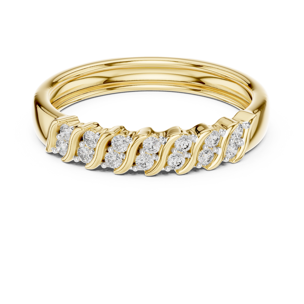0.17 CT Lab Grown Diamond Interwoven Band Ring | ALOYRA