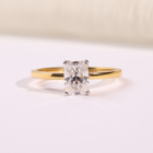 Radiant Cut Diamond Solitaire Engagement Ring in Yellow Gold | ALOYRA