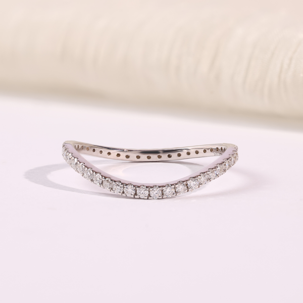 Infinity Diamond Wedding Band in 10K Yellow Gold