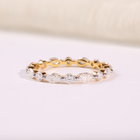 Marquise Diamond Eternity Wedding Band in Gold