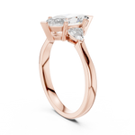 Three Stone Lab Diamond Engagement Ring – 1 to 5 Ct. Center Stone