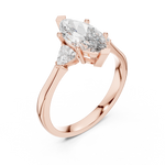 Three Stone Lab Diamond Engagement Ring – 1 to 5 Ct. Center Stone