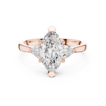 Three Stone Lab Diamond Engagement Ring – 1 to 5 Ct. Center Stone