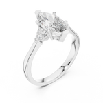 Three Stone Lab Diamond Engagement Ring – 1 to 5 Ct. Center Stone