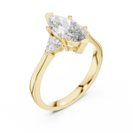 Three Stone Lab Diamond Engagement Ring – 1 to 5 Ct. Center Stone
