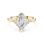 Three Stone Lab Diamond Engagement Ring – 1 to 5 Ct. Center Stone