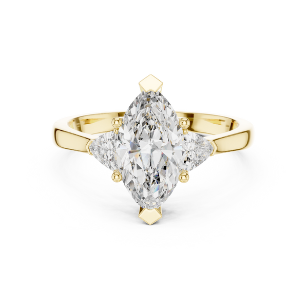 Three Stone Lab Diamond Engagement Ring – 1 to 5 Ct. Center Stone