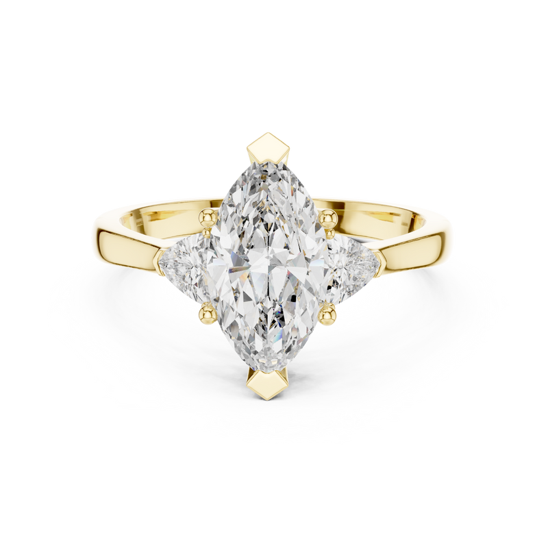 Three Stone Lab Diamond Engagement Ring – 1 to 5 Ct. Center Stone