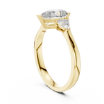 Pear Three Stone Lab Diamond Engagement Ring – 1 to 5 Ct. Center Stone