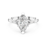 Marquise Three Stone Lab Diamond Engagement Ring – 1 to 5 Ct. Center Stone