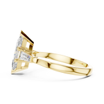 Marquise Three Stone Lab Diamond Engagement Ring – 1 to 5 Ct. Center Stone