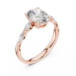 Oval Five Stone Lab Diamond Engagement Ring – 1 to 5 Ct. Center Stone