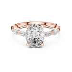 Oval Five Stone Lab Diamond Engagement Ring – 1 to 5 Ct. Center Stone