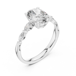 Oval Five Stone Lab Diamond Engagement Ring – 1 to 5 Ct. Center Stone
