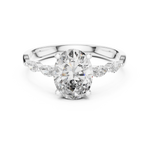 Oval Five Stone Lab Diamond Engagement Ring – 1 to 5 Ct. Center Stone