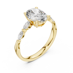 Oval Five Stone Lab Diamond Engagement Ring – 1 to 5 Ct. Center Stone