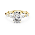 Oval Five Stone Lab Diamond Engagement Ring – 1 to 5 Ct. Center Stone