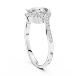 Oval Lab-Grown Diamond Halo Engagement Ring