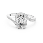 Oval Lab-Grown Diamond Halo Engagement Ring