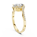 Oval Lab-Grown Diamond Halo Engagement Ring