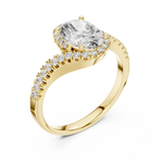 Oval Lab-Grown Diamond Halo Engagement Ring