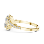 Oval Lab-Grown Diamond Halo Engagement Ring