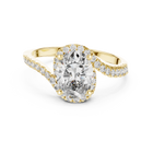 Oval Lab-Grown Diamond Halo Engagement Ring