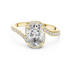 Oval Lab-Grown Diamond Halo Engagement Ring