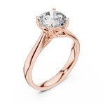 Round Moissanite Solitaire Engagement Ring