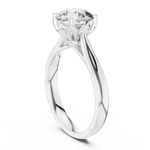 Round Moissanite Solitaire Engagement Ring