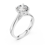 Round Moissanite Solitaire Engagement Ring