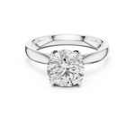 Round Moissanite Solitaire Engagement Ring