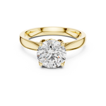 Round Moissanite Solitaire Engagement Ring