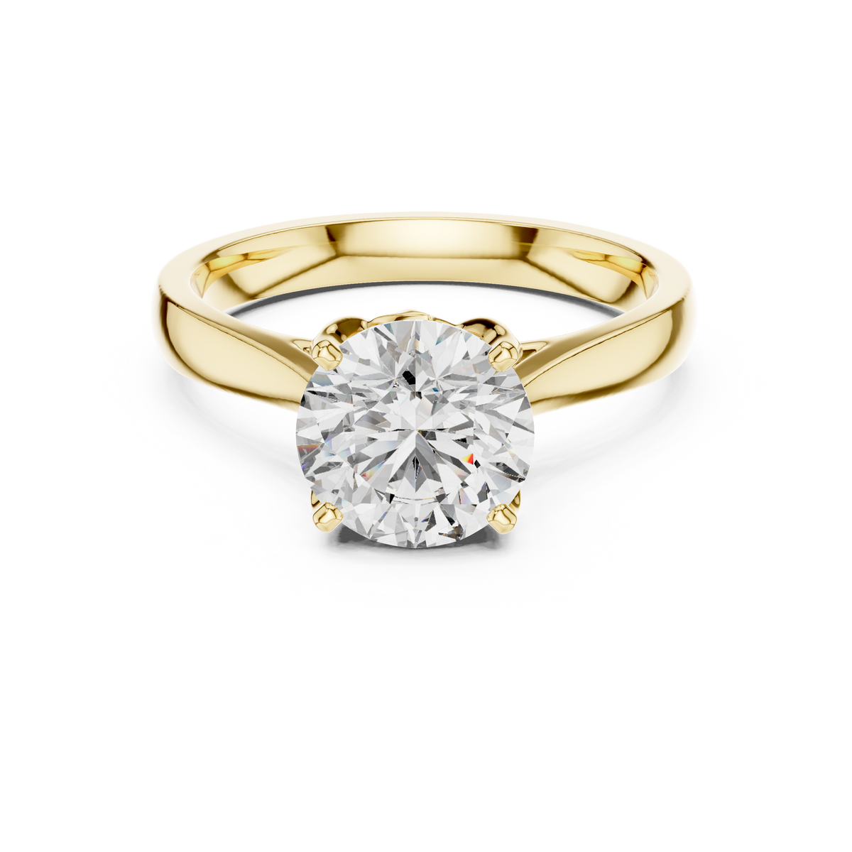 Round Moissanite Solitaire Engagement Ring