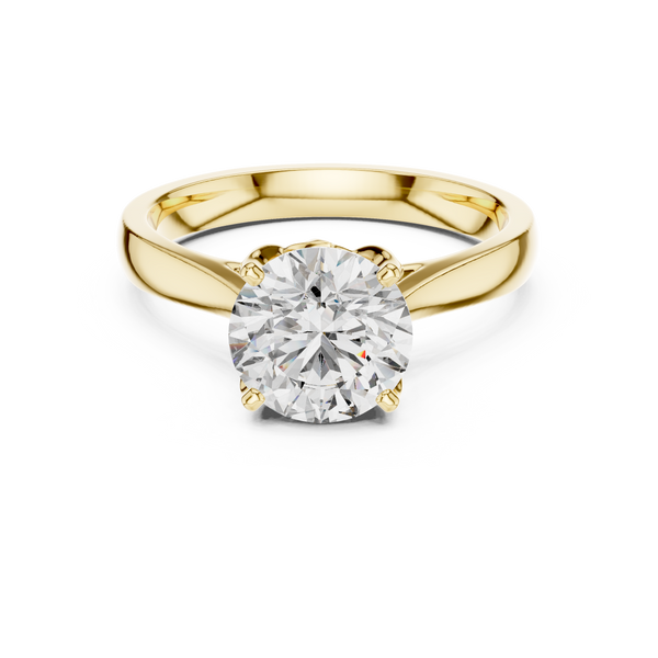 Round Moissanite Solitaire Engagement Ring