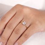 Radiant Cut Diamond Solitaire Engagement Ring in Yellow Gold | ALOYRA