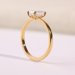 Radiant Cut Diamond Solitaire Engagement Ring in Yellow Gold | ALOYRA