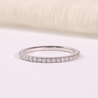 Diamond Half Eternity Wedding Band in White Gold