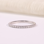 Diamond Half Eternity Wedding Band in White Gold