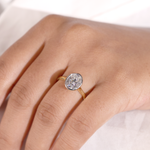 18K Yellow Gold Oval Cut Lab Grown Diamond Engagement Ring