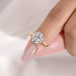 18K Yellow Gold Oval Cut Lab Grown Diamond Engagement Ring