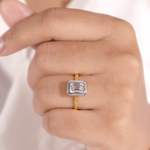 Emerald Cut Diamond Solitaire Engagement Ring – 1–5 CT