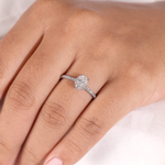 Oval Lab-Grown Diamond Solitaire Engagement Ring in 14K Gold