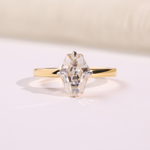 1–5 CT Dely Cut Diamond Solitaire Engagement Ring in 14K/18K Gold