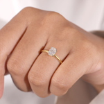 14k Gold Oval Lab Grown Diamond Engagement Ring