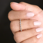 Marquise Diamond Eternity Wedding Band in Gold