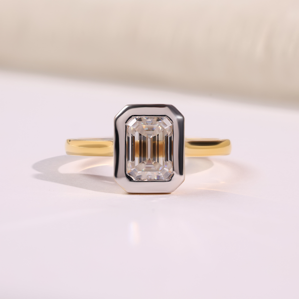 Emerald Cut Diamond Solitaire Engagement Ring – 1–5 CT