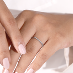 Diamond Half Eternity Wedding Band in White Gold