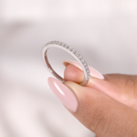 Diamond Half Eternity Wedding Band in White Gold