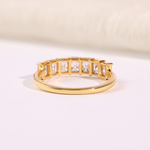 Radiant Cut Diamond Half Eternity Wedding Band